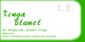 kinga blumel business card