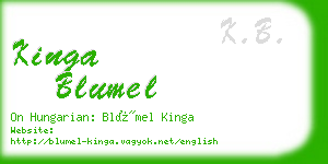 kinga blumel business card